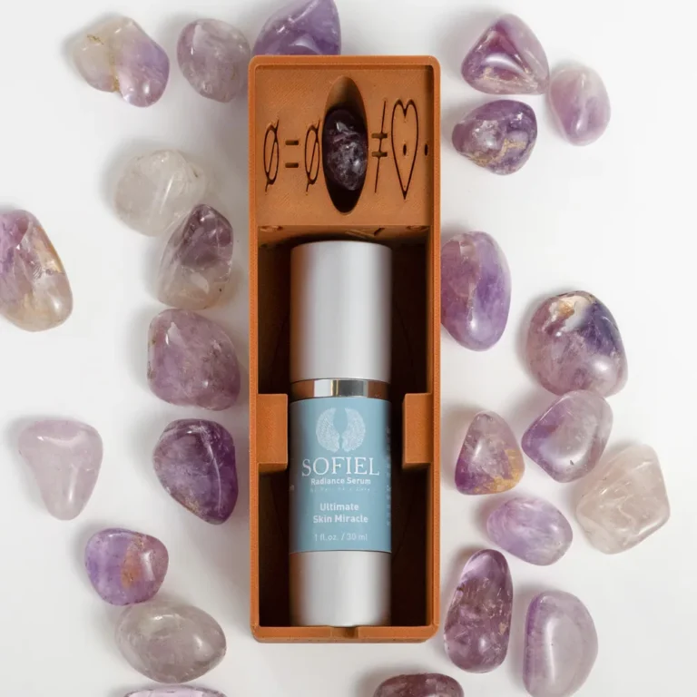 Sofiel Radiance Serum Enshrined Within A Sacred Amethyst  Altar